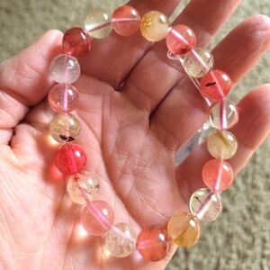 10mm Volcano Cherry Quartz Bracelet